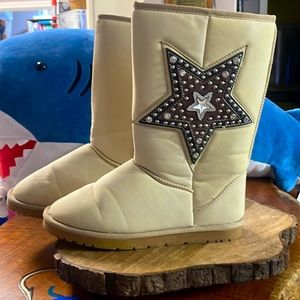 P&G Beige Boots with Fur lining Texas Star Y’all